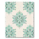 Floral Vintage Blue and Teal Teal Mandala Floral Area Rug