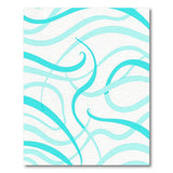 Abstract Area Blue and Teal Swirling Teal Waves Abstract Area Rug