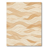 Beige Wavy Abstract No. 9 Area Rug