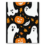 Spooky Cartoon Pumpkins Ghosts Halloween Rug