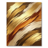 Metallic Gold Brush Stroke Abstract Area Rug