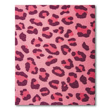 Plush Pink Leopard Print Shag Rug