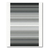 Geometric Modern Black White Gradient Stripe Area Rug