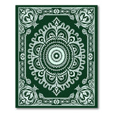 Ornate Emerald Mandala Persian Area Rug