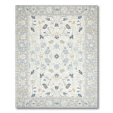 Ivory Blue Floral Persian Area Rug