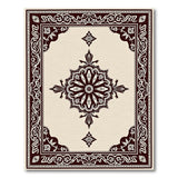 Traditional Persian Beige and Neutral Ornate Beige Persian Medallion Area Rug