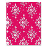 Hot Pink Snowflake Pattern Area Rug