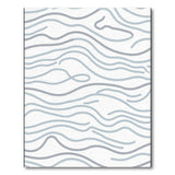 Abstract Area Grey Grey Wavy Abstract Area Rug