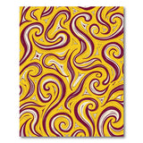 Yellow Vibrant Yellow Swirl Abstract Area Rug