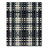 Bold Black White Grid Plaid Area Rug