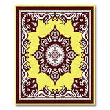 Yellow Vibrant Yellow Mandala Persian Area Rug
