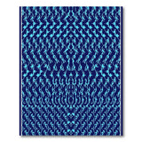 Blue and Teal Navy Teal Swirling Geometric Area Rug