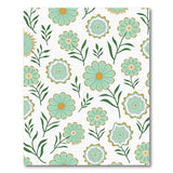 Teal Daisy Medallion Floral Rug