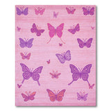 Whimsical Pink Butterfly Area Rug