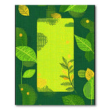 Vibrant Green Leaf Foliage Area Rug