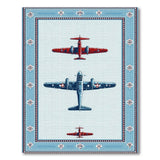 Vintage WWII Bomber Airplane Area Rug