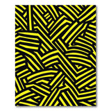 Bold Yellow Black Geometric Zigzag Area Rug