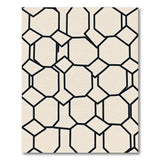 Beige Interlocking Octagon Geometric Rug