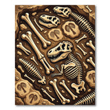 Dinosaur Fossil Dig Site Kids Area Rug