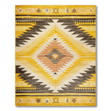 Yellow Vibrant Yellow Southwestern Geometric Rug