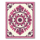 Traditional Persian Pink Floral Medallion Persian Rug