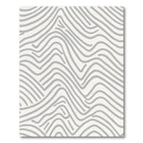 Geometric Modern Modern Grey Wavy Abstract Area Rug
