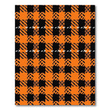 Rustic Farmhouse Orange Orange Black Buffalo Plaid Area Rug