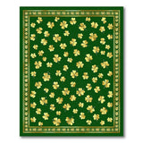 Golden Shamrock Emerald Green Green Area Rug