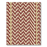 Red Geometric Modern Bold Red Chevron Zigzag Area Rug