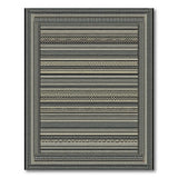 Bold Black White Geometric Striped Black and White Area Rug