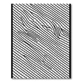 Wavy Grid Black White Geometric Area Rug