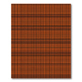 Orange Geometric Modern Bold Orange Black Plaid Area Rug