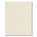 Beige Wavy Leaf Line Art Area Rug