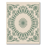 Ornate Green Floral Mandala Rug