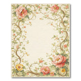 Pink Floral Vintage Pink Floral Vintage Washable Area Rug