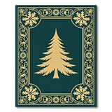 Golden Christmas Tree Emerald Area Rug