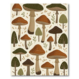 Boho Chic Whimsical Mushroom Forest Area Rug