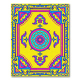 Vibrant Yellow Mandala Persian Area Rug