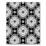 Classic Black and White Mandala Washable Area Rug - Low Pile & Non-Slip