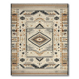 Southwestern Geometric Area Rug in Beige and Tan