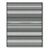 Black White Horizontal Striped Geometric Area Rug