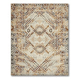 Tan Ivory Southwestern Geometric Area Rug