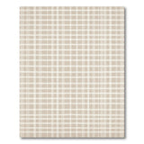 ODIKA Beige Plaid Washable Area Rug - Low Pile Non-Slip Pet & Kid Friendly