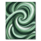 Swirling Green Abstract Green Area Rug