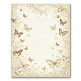 Elegant Beige Butterfly Floral Area Rug