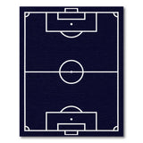 Navy Blue Soccer Field Area Rug