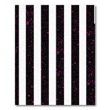 Pink Dotted Black Stripe Area Rug