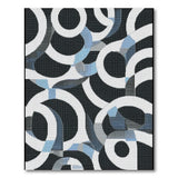 Modern Geometric Overlapping Circles Area Rug
