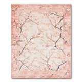 Pink Vintage Pink Cherry Blossom Area Rug