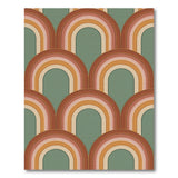 Retro Earth Tone Arch Area Rug
